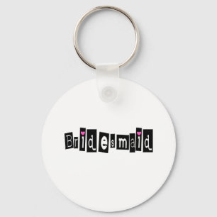 Bridesmaid (Sq Blk) Sleutelhanger
