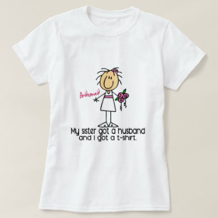 Bridesmaid Stick Figuur I heeft een T-shirt (zuste