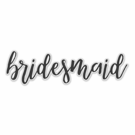 Bridesmaid Sticker (Voorkant)