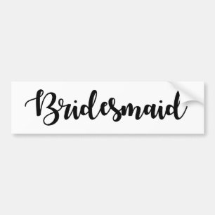 Bridesmaid Sticker Eenvoudige handgeschreven lette