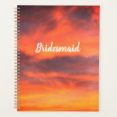 Bridesmaid Sunset Sky Oranje Abstract Gift Favor Planner (Voorkant)
