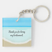 Bridesmaid Thank You Beach Keychain (Achterkant)