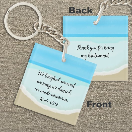 Bridesmaid Thank You Beach Keychain