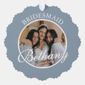 Bridesmaid Thank You Keepsake Wedding Ornament Kaart (Voorkant)