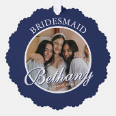 Bridesmaid Thank You Keepsake Wedding Ornament Kaart (Voorkant)