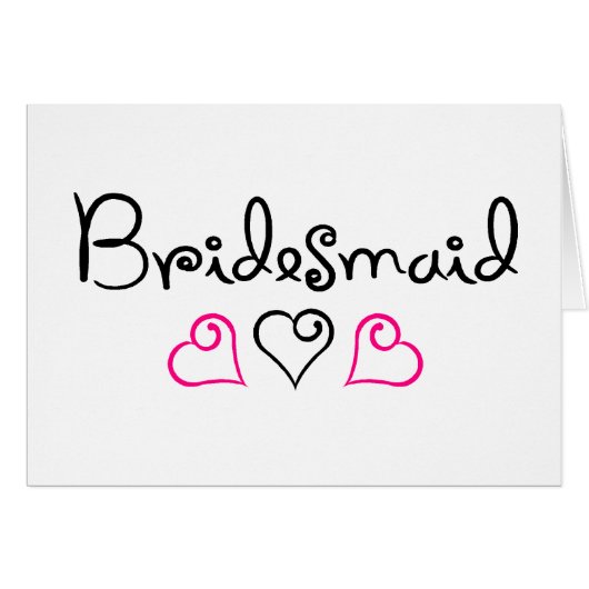 Bridesmaid Three Hearts (Voorkant Horizontaal)