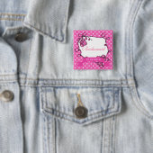 Bridesmaid trouwknop vierkante button 5,1 cm (In situ)