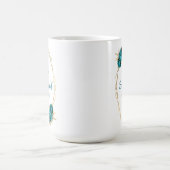 Bridesmaid Turquoise  Floral Gold Geometric Koffiemok (Center)