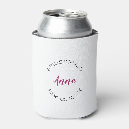 Bridesmaid Typografische Koelbox Blikjeskoeler (Blikje Voorkant)