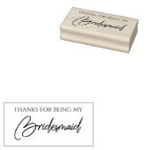 Bridesmaid Typography for Thanks Rubberstempel (Gestempeld)