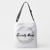 Bridesmaid Typography Waterverf Roos Wreator Crossbody Tas (Achterkant)