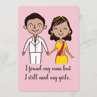 Bridesmaid uit India - man en meisje Kaart