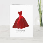 BRIDESMAID Uitnodiging - RED Velvet Gown (Achterkant)