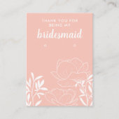 Bridesmaid van Abritish Floral Hartelijk dank Visitekaartje (Voorkant)