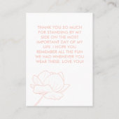 Bridesmaid van Abritish Floral Hartelijk dank Visitekaartje (Achterkant)