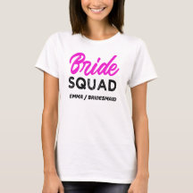 Bridesmaid van Bride Squad Hot Pink Bachelorette