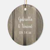 Bridesmaid van het Landschap Barn Wood Weddenschap Keramisch Ornament (Links)