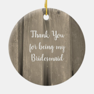 Bridesmaid van het Landschap Barn Wood Weddenschap Keramisch Ornament