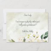 Bridesmaid van het Manuscript van de Waterverf van Kaart (Achterkant)