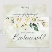 Bridesmaid van het Manuscript van de Waterverf van Kaart (Voorkant / Achterkant)