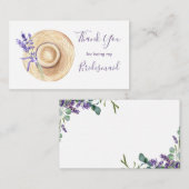 Bridesmaid van Lavender Hartelijk dank Informatiekaartje (Voorkant / Achterkant)