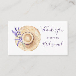 Bridesmaid van Lavender Hartelijk dank Informatiekaartje