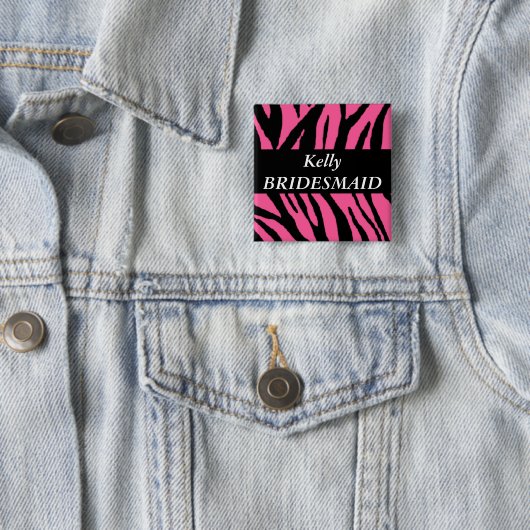 Bridesmaid Vierkante Button 5,1 Cm (In situ)