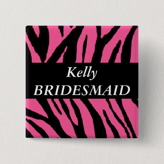 Bridesmaid Vierkante Button 5,1 Cm (Voorkant)
