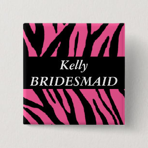 Bridesmaid Vierkante Button 5,1 Cm