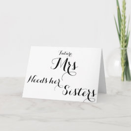 Bridesmaid-visitekaartje