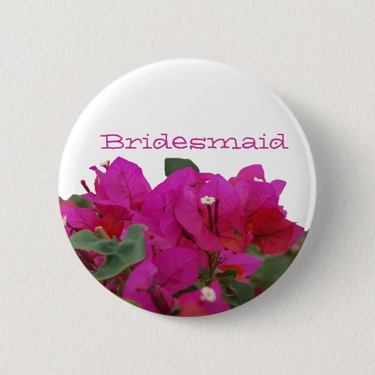 Bridesmaid Vivid Flowers Ronde Button 5,7 Cm (Voorkant)