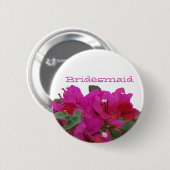 Bridesmaid Vivid Flowers Ronde Button 5,7 Cm (Voorkant /achterkant)