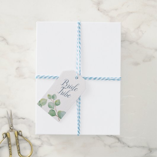 BRIDESMAID VOORSTEL Card, Greenery Eucalyptus Cadeaulabel (Met Touw)