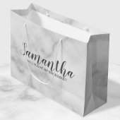 Bridesmaid-voorstel | Elegant Marble Script Groot Cadeauzakje