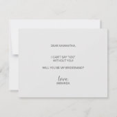Bridesmaid-voorstel | Elegant Marble Script Kaart (Achterkant)