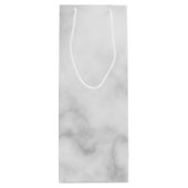Bridesmaid-voorstel | Elegant Marble Script Wijn Cadeautas (Achterkant)