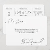 Bridesmaid-voorstel en detailkaart kaart (Voorkant / Achterkant)