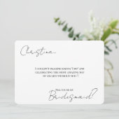 Bridesmaid-voorstel en detailkaart kaart (Staand voorkant)