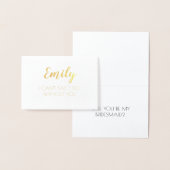 Bridesmaid-voorstel Gold- / zilverfolie Folie Kaarten (Display)