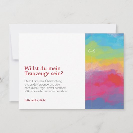 Bridesmaid-voorstel Kaart (Achterkant)