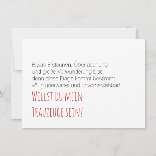 Bridesmaid-voorstel Kaart (Achterkant)