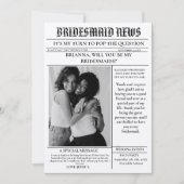 Bridesmaid voorstel krant + Bridesmaid info kaart (Voorkant)