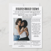Bridesmaid voorstel krant + Bridesmaid info kaart (Voorkant)