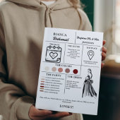 Bridesmaid voorstel krant + Bridesmaid info kaart