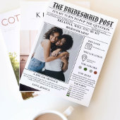Bridesmaid voorstel krant + Bridesmaid info kaart