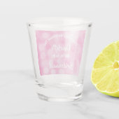 Bridesmaid-voorstel, licht roze spoeling shot glas (Achterkant)