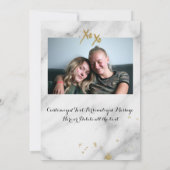 Bridesmaid-voorstel Marmer Achtergrond Faux Gold Kaart (Achterkant)