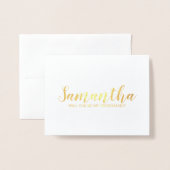 Bridesmaid-voorstel | Modern Script Gold Folie Kaarten (Voorkant met envelop)