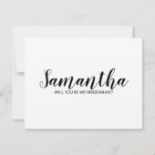 Bridesmaid-voorstel | Modern Script Kraft Paper Kaart (Voorkant)