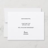 Bridesmaid-voorstel | Modern Script Kraft Paper Kaart (Achterkant)
